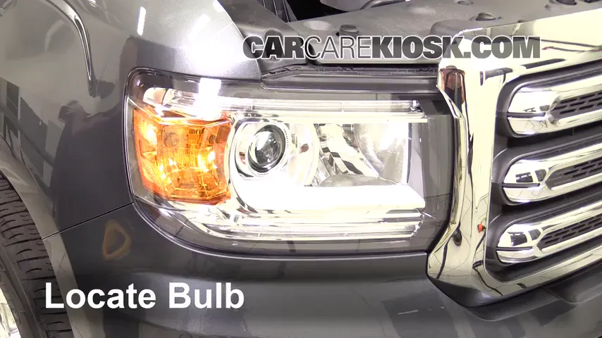 2016 GMC Canyon SLT 3.6L V6 Crew Cab Pickup Lights Headlight (replace bulb)